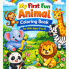 animal coloring book for kids with cute easy coloring pages