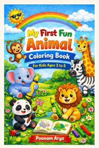 animal coloring book for kids with cute easy coloring pages