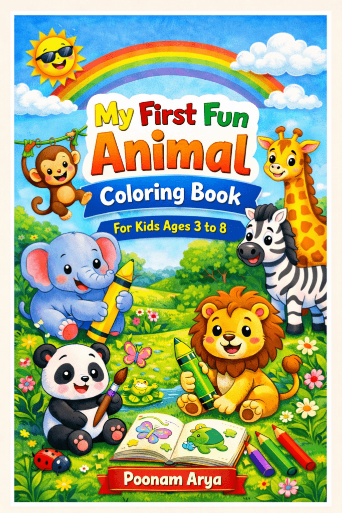 Animal Coloring Book for Kids Ages 3–8: Fun Printable Activities for Toddlers & Preschoolers